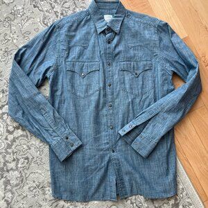 Xacus Men's Western Denim Shirt